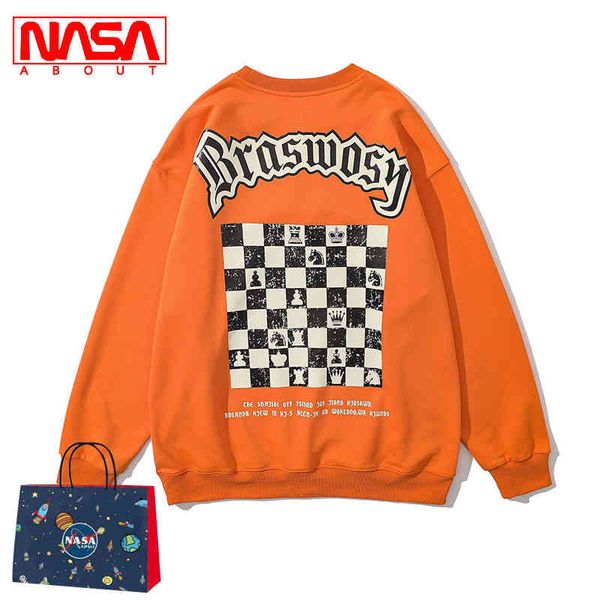 nasa co branded men's fashion clothes ins 2022 new spring and autumn couple chessboard extra on the shoulder, Black
nasa co branded men's fashion clothes ins 2022 new spring and autumn couple chessboard extra on the shoulder, Black