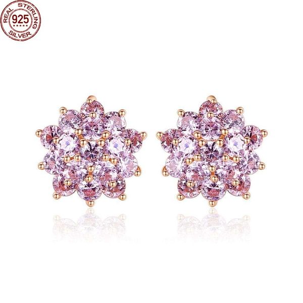new arrival real 925 sterling silver flower cluster stud earrings for women fine jewelry pink cz brincos bijoux christmas gift, Golden;silver
new arrival real 925 sterling silver flower cluster stud earrings for women fine jewelry pink cz brincos bijoux christmas gift, Golden;silver