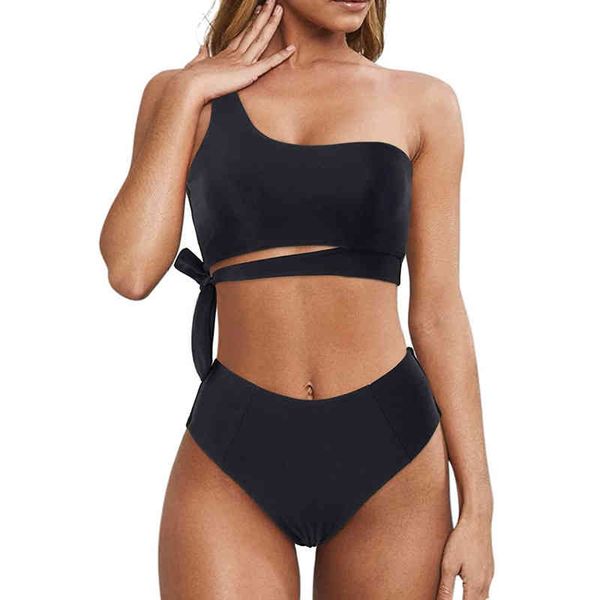 2021 new solid color tie dyed leopard bandage high waist split bikini swimsuit for women, White;black
2021 new solid color tie dyed leopard bandage high waist split bikini swimsuit for women, White;black