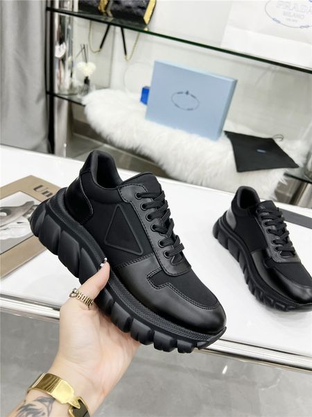 designer luxury cloudbust thunder technical fabric casual shoes trainers sneakers with original box, Black