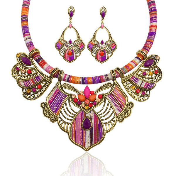 water drop gemstone alloy jewelry exaggerated earrings necklace pendant bohemian jewelry set female wedding accessories cx220408, Black
water drop gemstone alloy jewelry exaggerated earrings necklace pendant bohemian jewelry set female wedding accessories cx220408, Black