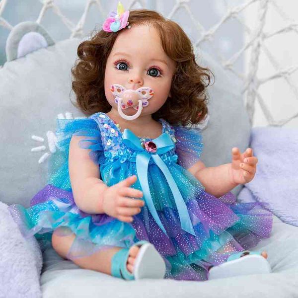 bebes doll 55cm full body silicone reborn toddler girl princess sue-sue hand-detailed painting rooted brown hair waterproof toy aa220325
bebes doll 55cm full body silicone reborn toddler girl princess sue-sue hand-detailed painting rooted brown hair waterproof toy aa220325