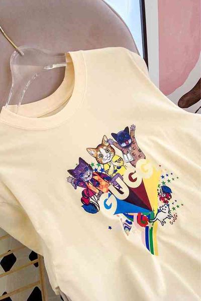 2022 summer popular age reduction chic sense new year the round neck loose short sleeve men and women alike, White
2022 summer popular age reduction chic sense new year the round neck loose short sleeve men and women alike, White