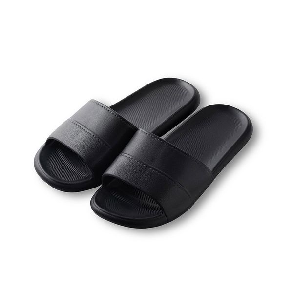 t3541 rubber leather slippers mens sandals red, Black