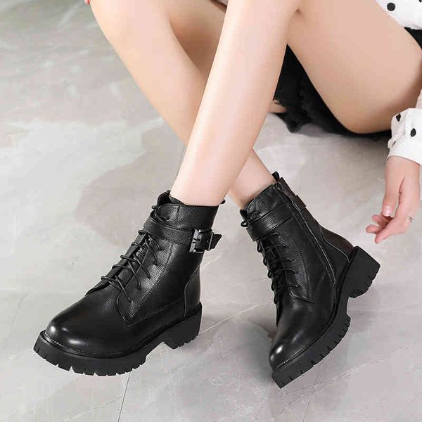 slippers first layer cowhide martin boots women's thick bottom comfortable autumn single large black short british ueut 
slippers first layer cowhide martin boots women's thick bottom comfortable autumn single large black short british ueut