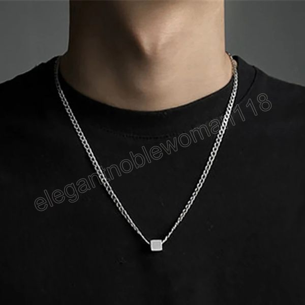 simple chain with cube pendants necklace for men silver color trendy geometry necklaces fashion jewelry choker collar gifts
simple chain with cube pendants necklace for men silver color trendy geometry necklaces fashion jewelry choker collar gifts