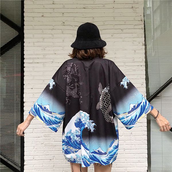 2022 black white carp print summer japanese fashion women harajuku cardigan kimono blouse casual beach kimonos robe, Red
2022 black white carp print summer japanese fashion women harajuku cardigan kimono blouse casual beach kimonos robe, Red