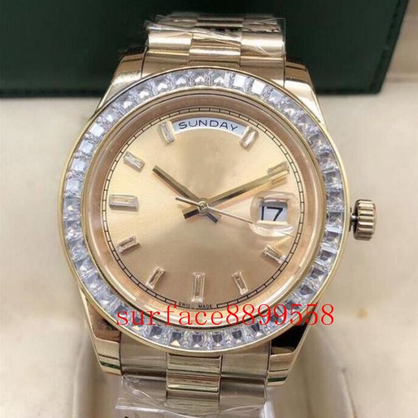 40mm fashion mens watch diamond iced out stainless steel mechanical movement black dial wristwatches sport watches, Slivery;brown
40mm fashion mens watch diamond iced out stainless steel mechanical movement black dial wristwatches sport watches, Slivery;brown