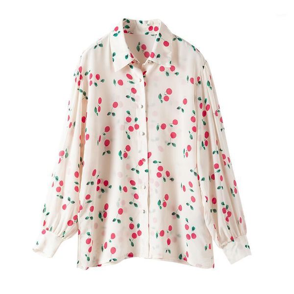 women's blouses & shirts silk blouse brand fashion women high-end luxury spring elegant cherry print shirt top, White
women's blouses & shirts silk blouse brand fashion women high-end luxury spring elegant cherry print shirt top, White