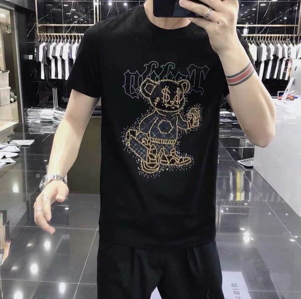 men's t-shirts designer european trend spirit guy short sleeve drill t-shirt men's summer slim fashion brand cotton half wear 521z, White;black
men's t-shirts designer european trend spirit guy short sleeve drill t-shirt men's summer slim fashion brand cotton half wear 521z, White;black
