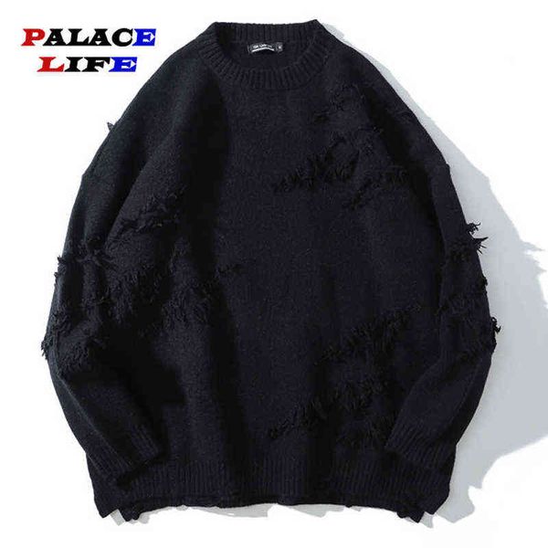 men hip hop oversize knitted jumper sweaters ripped streetwear harajuku 2021 autumn hipster casual pullovers blouse t220730, White;black
men hip hop oversize knitted jumper sweaters ripped streetwear harajuku 2021 autumn hipster casual pullovers blouse t220730, White;black