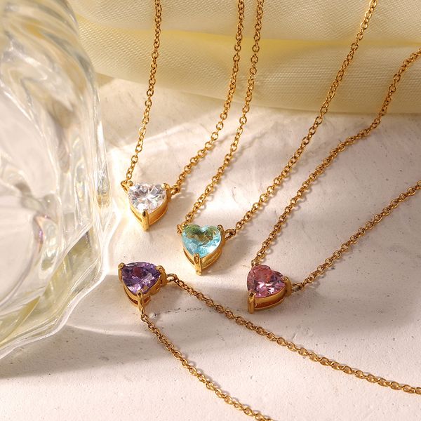 2022 new 18k gold plated necklace stainless steel necklace heart shaped zircon pendant necklaces jdn20789, Silver
2022 new 18k gold plated necklace stainless steel necklace heart shaped zircon pendant necklaces jdn20789, Silver