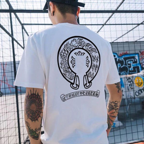 ch fashion men's t shirt designer classic summer brand neck short sleeve sanskrit letter pullover t-shirt horseshoe cross pattern tees, White;black
ch fashion men's t shirt designer classic summer brand neck short sleeve sanskrit letter pullover t-shirt horseshoe cross pattern tees, White;black