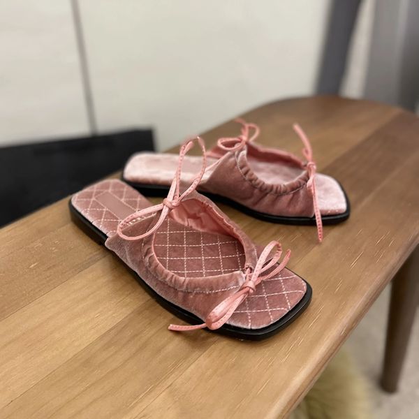 genuine leather summer slippers velvet women slippers square toe butterfly-knot shoes woman flats slippers, Black
genuine leather summer slippers velvet women slippers square toe butterfly-knot shoes woman flats slippers, Black