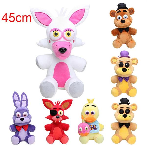 18'' 45cm big size fnaf five night at freddy's plush toys freddy fazbear mangle foxy bonnie chica plush & stuffed k246c
18'' 45cm big size fnaf five night at freddy's plush toys freddy fazbear mangle foxy bonnie chica plush & stuffed k246c