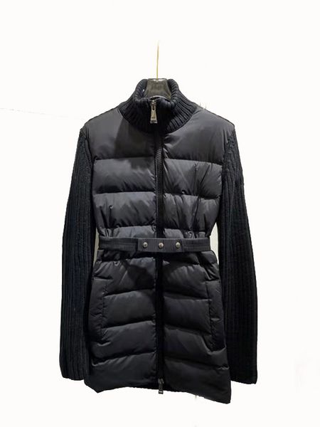 long knitted panel womens down jacket 'nfc' france luxury designer women jackets size s, Black
long knitted panel womens down jacket 'nfc' france luxury designer women jackets size s, Black