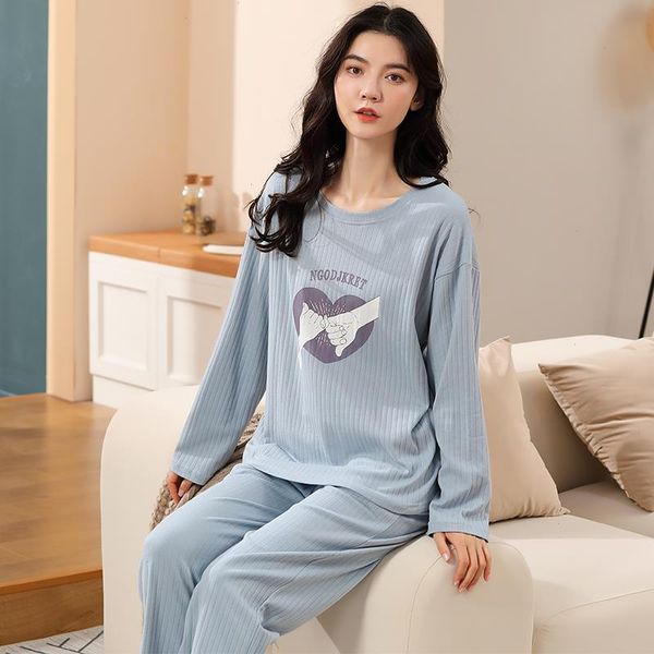 autumn cotton women womens sleepwear pajamas set cartoon pyjamas femme long sleeve round neck leisure soft female homewear clothing, Black;red
autumn cotton women womens sleepwear pajamas set cartoon pyjamas femme long sleeve round neck leisure soft female homewear clothing, Black;red