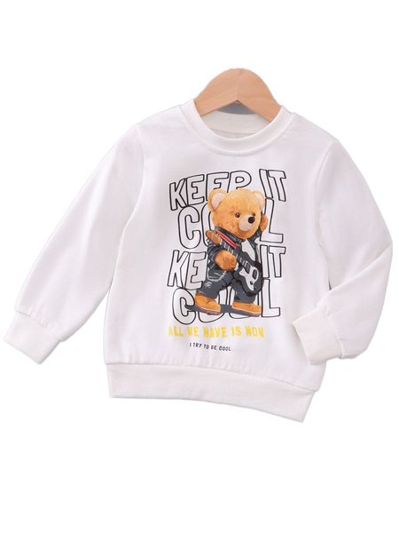 toddler boys bear & slogan graphic pullover s9e7#, Black;white
toddler boys bear & slogan graphic pullover s9e7#, Black;white