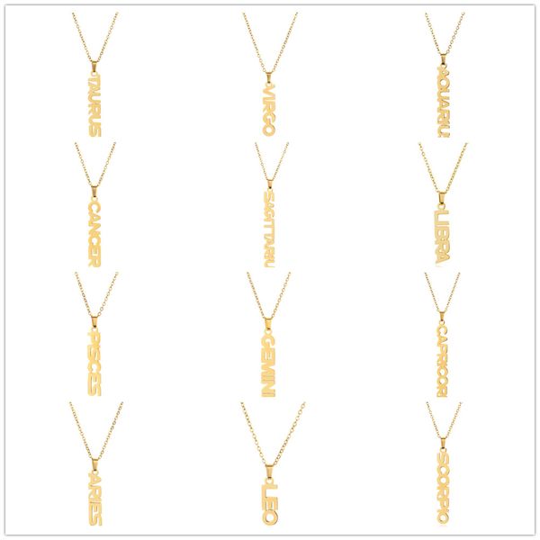 personalized english letter zodiac necklace silver gold stainless steel 12 constellation necklaces birthday jewelry gifts
personalized english letter zodiac necklace silver gold stainless steel 12 constellation necklaces birthday jewelry gifts