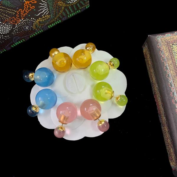 new designed earring stud d letters colored clear resin pearl tribales anti allergy women's earring hoop ladies designer jewelry d304, Golden;silver
new designed earring stud d letters colored clear resin pearl tribales anti allergy women's earring hoop ladies designer jewelry d304, Golden;silver