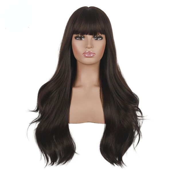 european and american women's wigs set with small curly bangs chemical fiber head long curly hair left and right oblique rose net wig
european and american women's wigs set with small curly bangs chemical fiber head long curly hair left and right oblique rose net wig