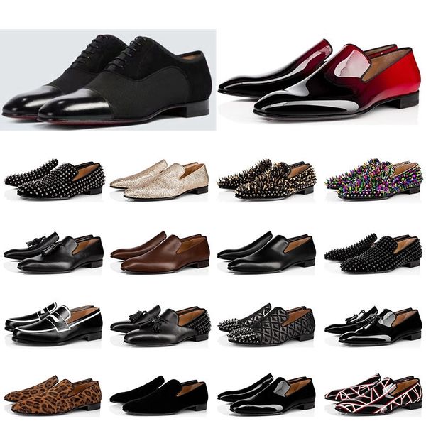 fashion mens loafers shoes red bottoms triple black suede patent leather rivets slip on loafer dress wedding shoe for business party
fashion mens loafers shoes red bottoms triple black suede patent leather rivets slip on loafer dress wedding shoe for business party