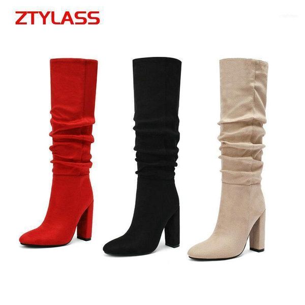 boots plus size women's shoes faux suede slip on knee high square heel pleated ladies long round autumn winter, Black
boots plus size women's shoes faux suede slip on knee high square heel pleated ladies long round autumn winter, Black