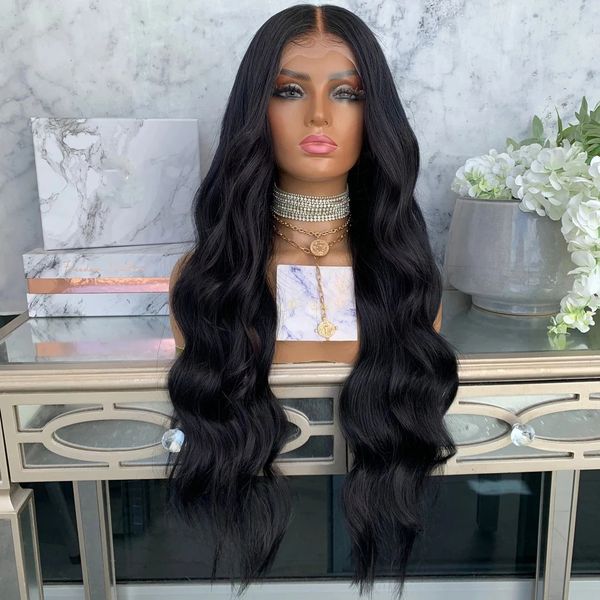 black color natural wave synthetic hair lace front wig for women part fiber babyhair daily180%density glueless wigs
black color natural wave synthetic hair lace front wig for women part fiber babyhair daily180%density glueless wigs
