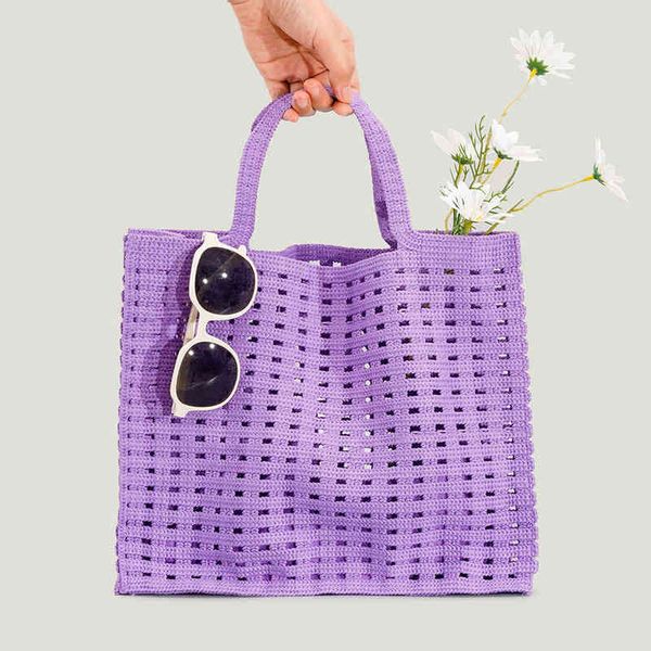 evening bags casual hollow knitted large tote bag crochet women handbags handmade woven summer beach big shopper purses female sac 220721
evening bags casual hollow knitted large tote bag crochet women handbags handmade woven summer beach big shopper purses female sac 220721