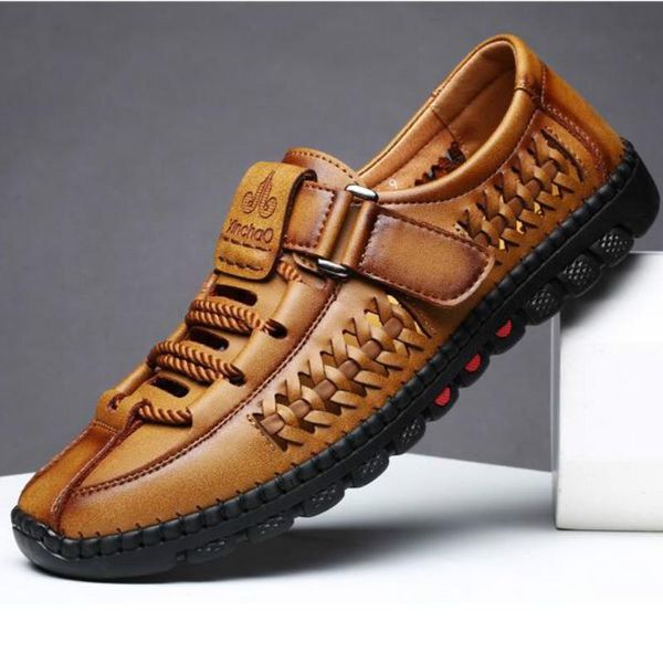sandals summer brand men's casual sandalsshoes split leather hollowed loafers breathable fashion stitches soft bottom sneakers m921sand, Black
sandals summer brand men's casual sandalsshoes split leather hollowed loafers breathable fashion stitches soft bottom sneakers m921sand, Black