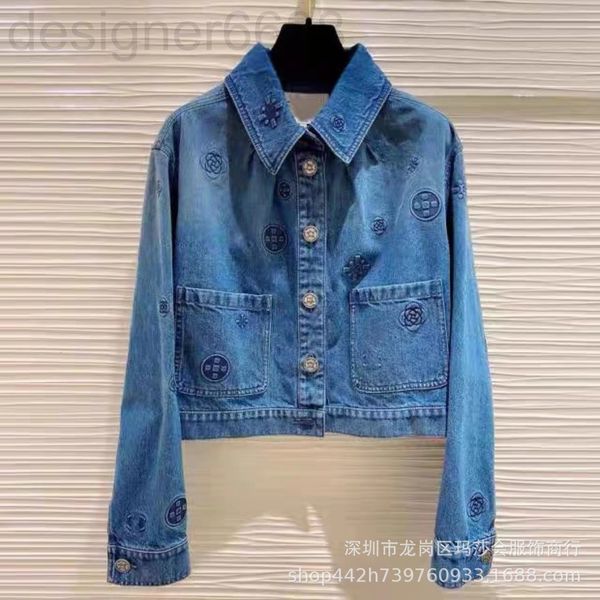 women's jackets designer xiaoxiangjia s autumn and winter embroidery long sleeve slim fit letter personalized versatile denim coat lzbu, Black;brown
women's jackets designer xiaoxiangjia s autumn and winter embroidery long sleeve slim fit letter personalized versatile denim coat lzbu, Black;brown