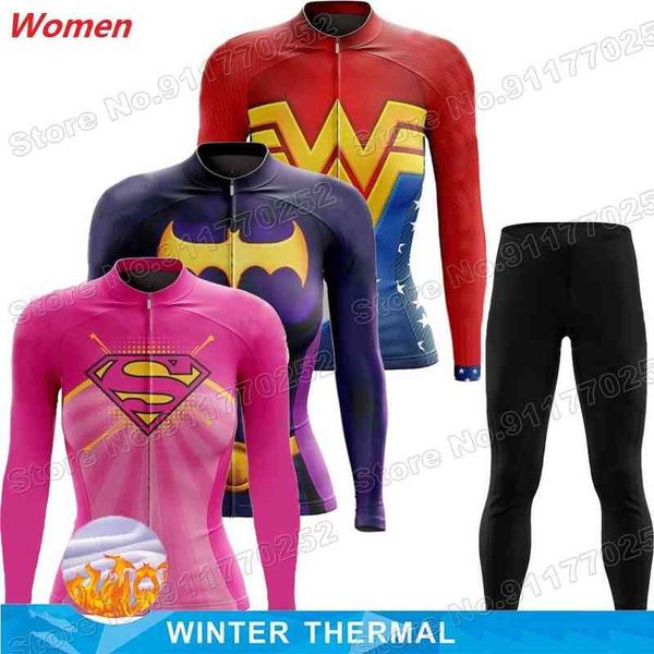 2022 popular women cycling jersey winter sets cartoon comics heroine cycling clothing road bike thermal jacket suit mtb maillot, Black;red
2022 popular women cycling jersey winter sets cartoon comics heroine cycling clothing road bike thermal jacket suit mtb maillot, Black;red