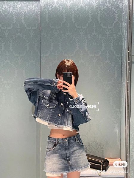 two piece dress designer 22 spring and summer new wear washing technology short design locomotive cowboy coat + large pocket small shorts ed, White
two piece dress designer 22 spring and summer new wear washing technology short design locomotive cowboy coat + large pocket small shorts ed, White