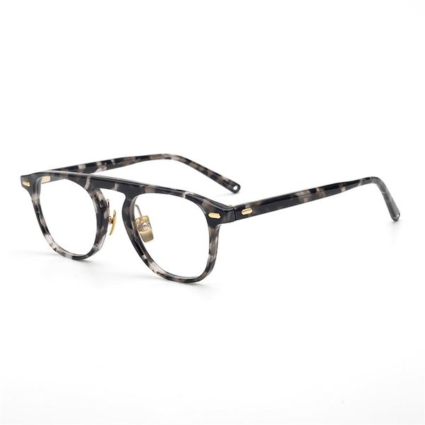 60% outlet online store pure handmade plate, style hand-made artistic spectacle frame, versatile, men and women can be equipped with myopia, White;black