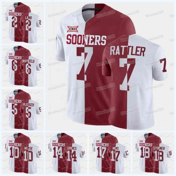 custom ncaa college oklahoma sooners split football jersey ceedee lamb caleb williams kyler murray eric gray spencer rattler marvin mims sam, Black
custom ncaa college oklahoma sooners split football jersey ceedee lamb caleb williams kyler murray eric gray spencer rattler marvin mims sam, Black