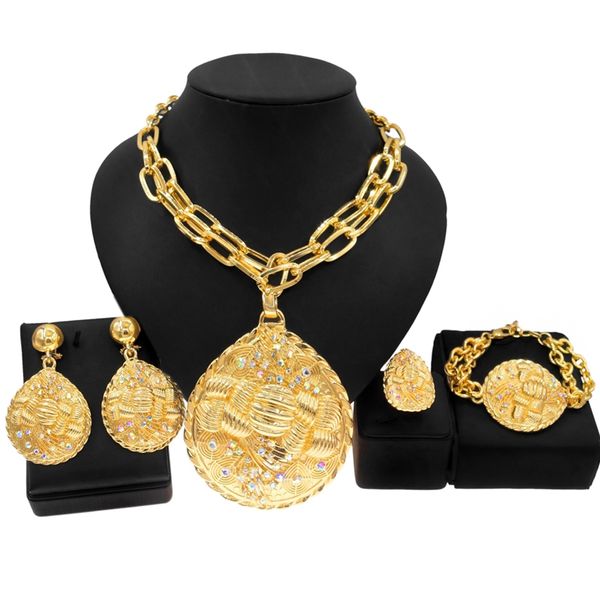 new manufacture 18k italian gold jewelry set beautiful necklace set unique wedding women dinner jewelry sets, Black
new manufacture 18k italian gold jewelry set beautiful necklace set unique wedding women dinner jewelry sets, Black