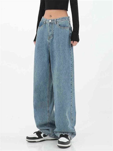 women's jeans 2022 autumn street casual high waist pants korean fashion light blue straight jeans cotton loose female jeans t220728
women's jeans 2022 autumn street casual high waist pants korean fashion light blue straight jeans cotton loose female jeans t220728