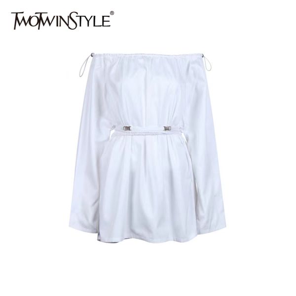 casual off shoulder shirt for women slash neck long sleeve sashes white elegant blouse female fashion clothing 210423
casual off shoulder shirt for women slash neck long sleeve sashes white elegant blouse female fashion clothing 210423