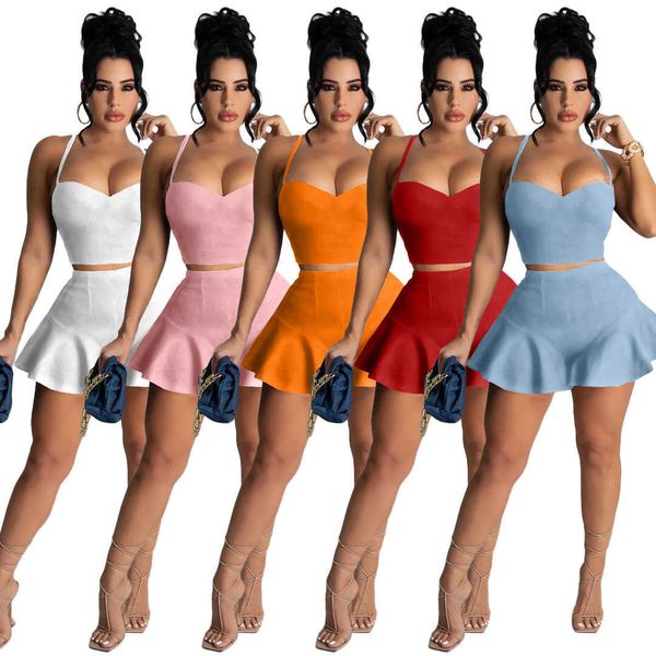 summer women tracksuits fashion casual women's solid color slim breast wrap ruffle shorts sportswear two-piece sets, White
summer women tracksuits fashion casual women's solid color slim breast wrap ruffle shorts sportswear two-piece sets, White