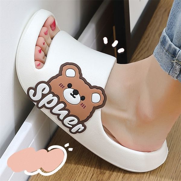 thick platform women slippers summer beach soft sole slide sandals cartoon bear men indoor bathroom shoes antislip flip flops 220614, Black
thick platform women slippers summer beach soft sole slide sandals cartoon bear men indoor bathroom shoes antislip flip flops 220614, Black
