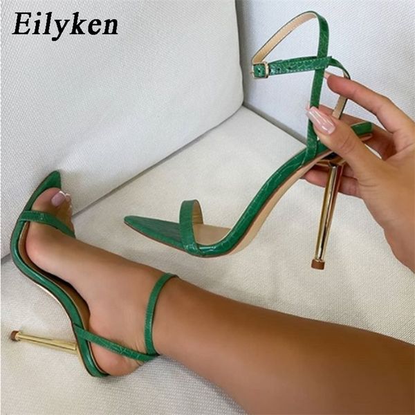 eilyken ankle strap green women's high heels 11cm sandals pointed toe female party shoes sandalias de mujer 220507, Black
eilyken ankle strap green women's high heels 11cm sandals pointed toe female party shoes sandalias de mujer 220507, Black