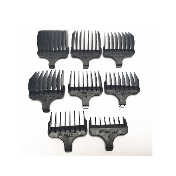 8x clipper comb #1-#8 cutting 3-25mm replacement for t-blade 9837 9854l 9860 9860l 9864 9867l 9867-100 9869 9870l 9876
8x clipper comb #1-#8 cutting 3-25mm replacement for t-blade 9837 9854l 9860 9860l 9864 9867l 9867-100 9869 9870l 9876