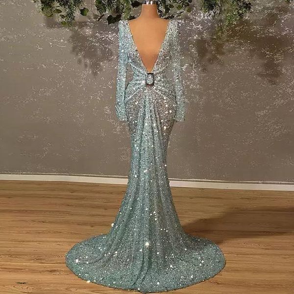 blue prom dresses deep v-neck sequined beading long sleeve pleat long mermaid gowns formal evening dress robe de soirée femme, Black
blue prom dresses deep v-neck sequined beading long sleeve pleat long mermaid gowns formal evening dress robe de soirée femme, Black