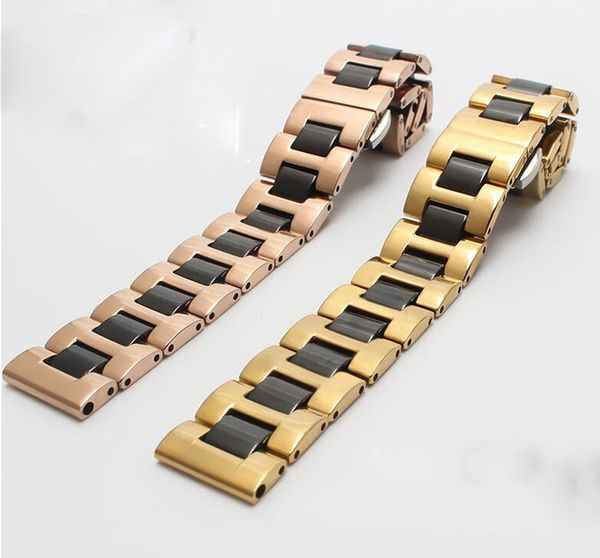 6019 ceramic watch bands universal men solid metal stainless steel butterfly buckle watchstraps, Black;brown
6019 ceramic watch bands universal men solid metal stainless steel butterfly buckle watchstraps, Black;brown