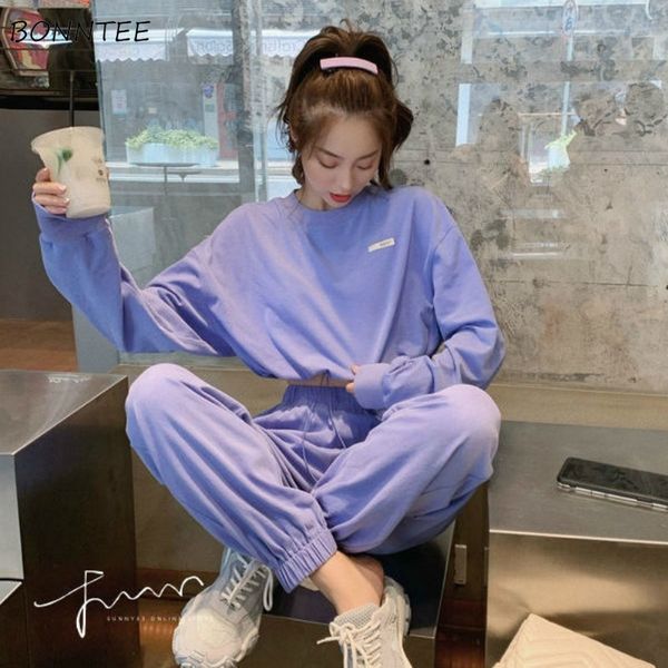 sets women korean college workout casual autumn spring ladies outfits simple long sleeve crop high waist fashion trousers, White
sets women korean college workout casual autumn spring ladies outfits simple long sleeve crop high waist fashion trousers, White