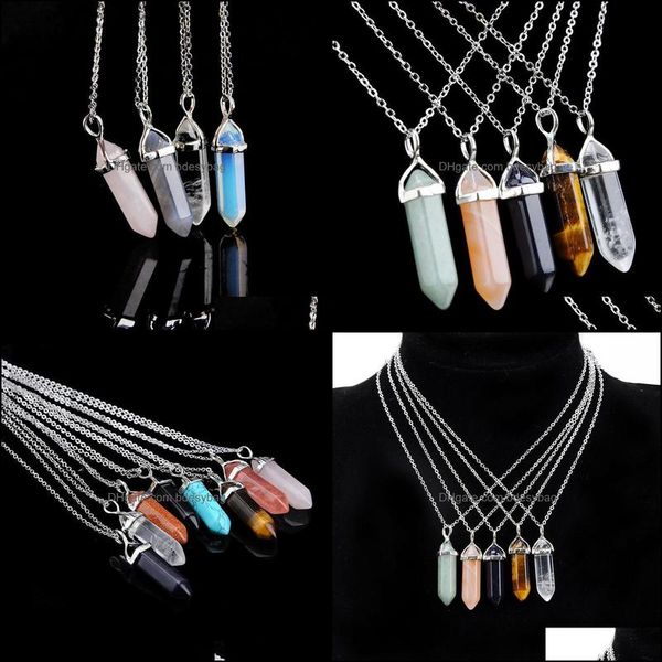 pendant necklaces hexagonal pointed reiki natural stones turquoise pink quartz pillar charms necklace for women men gift acc bdesybag dhkvg, Silver
pendant necklaces hexagonal pointed reiki natural stones turquoise pink quartz pillar charms necklace for women men gift acc bdesybag dhkvg, Silver
