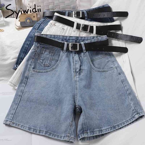 fashion sashes high waist womens denim shorts button up zipper casual solid blue clothing summer korean jeans 210415, White;black
fashion sashes high waist womens denim shorts button up zipper casual solid blue clothing summer korean jeans 210415, White;black