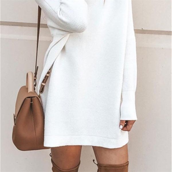 danjeaner spring turtleneck solid knitted sweaters dress women long sleeve slim streetwear pullovers oversized sweater pull 201224, White;black
danjeaner spring turtleneck solid knitted sweaters dress women long sleeve slim streetwear pullovers oversized sweater pull 201224, White;black