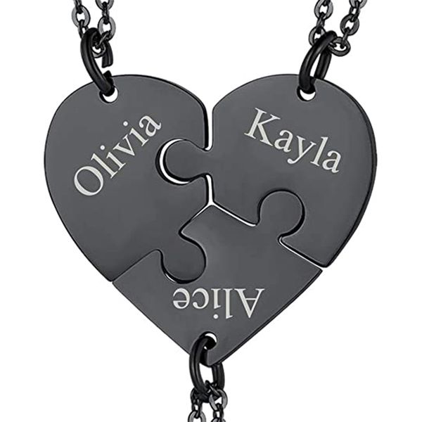 puzzle stitching necklace heart pendants family love jewelry engrave friendship forever necklaces set with delicate packaging, Silver
puzzle stitching necklace heart pendants family love jewelry engrave friendship forever necklaces set with delicate packaging, Silver