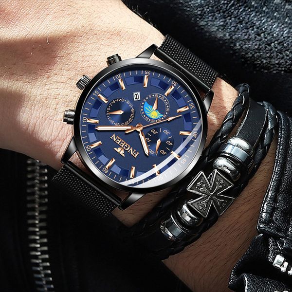 fngeen series luxury luxury male clock quartz watch men business watches stainless steel waterproof watch relogio masculino, Slivery;brown
fngeen series luxury luxury male clock quartz watch men business watches stainless steel waterproof watch relogio masculino, Slivery;brown